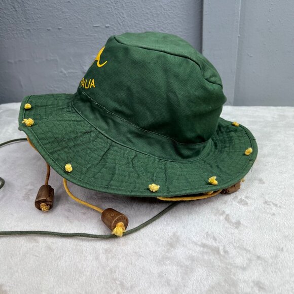 Australian Hat Cork Swag Souvenir Aussie Green One Size with Strap - Picture 3 of 6